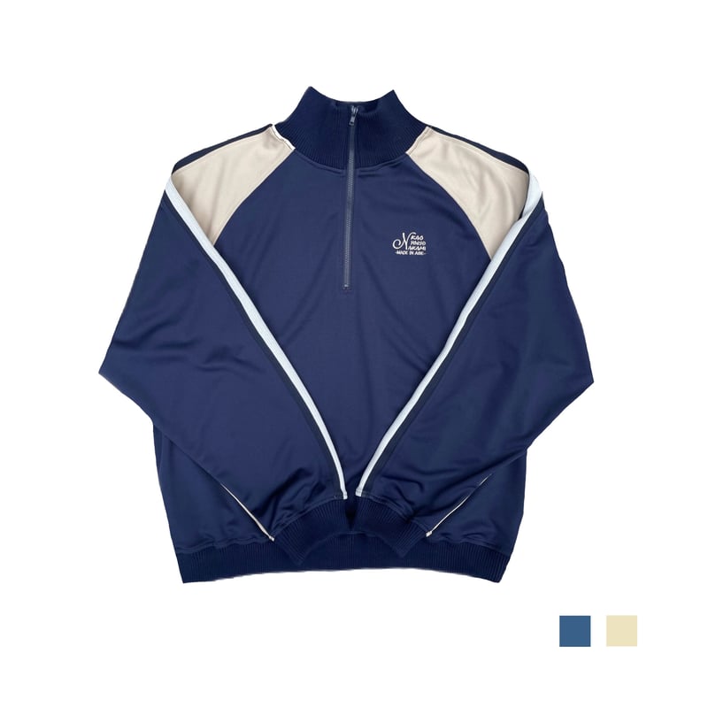 kaoyorinakami logo half zip track navy-