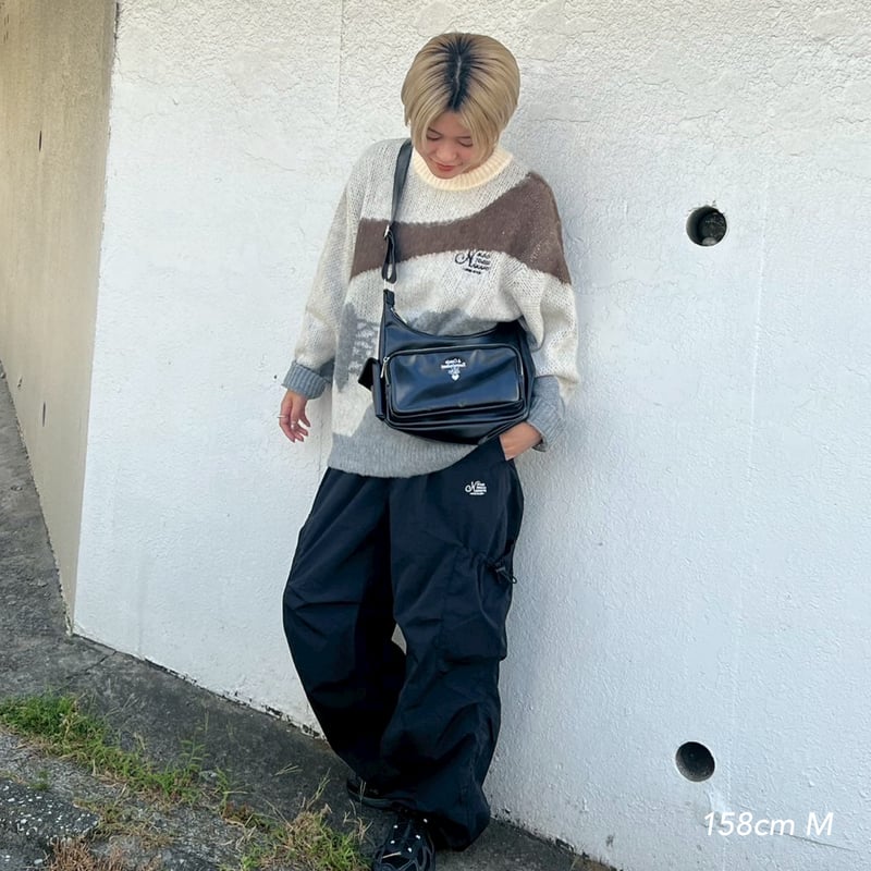 [即完売]kaoyorinakami pleated pants Mサイズ cargo nylon pants | kaoyorinakami