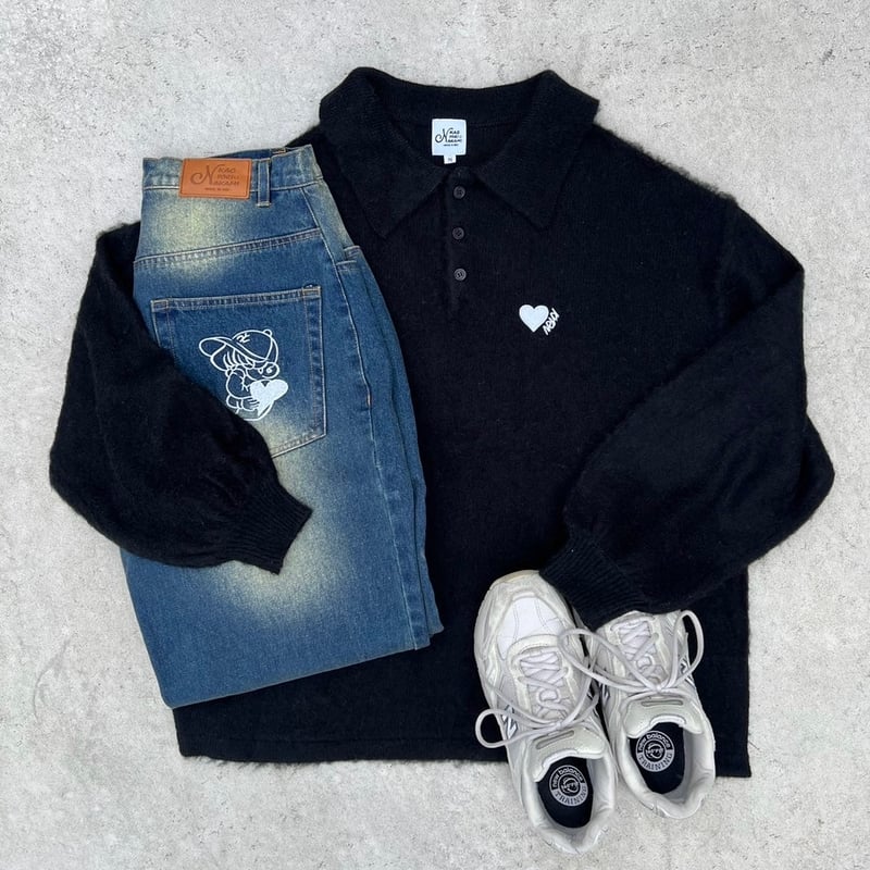 ❤︎KYRN LS knit polo | kaoyorinakami