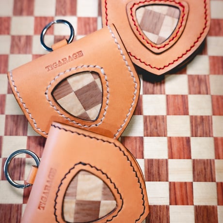 TiGARAGE × ICHI-MATSU Natural wood Lether PickCase