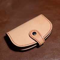 4連 本革キーケース（Natural × Red）