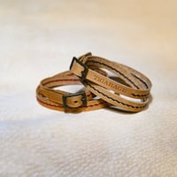 2連ブレスレッド　Natural × Navy