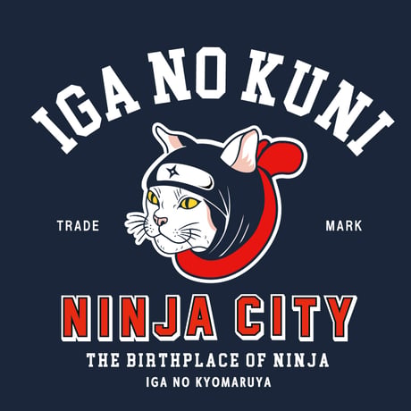 猫忍者パーカー/CAT NINJA Hoodie(NAVY）