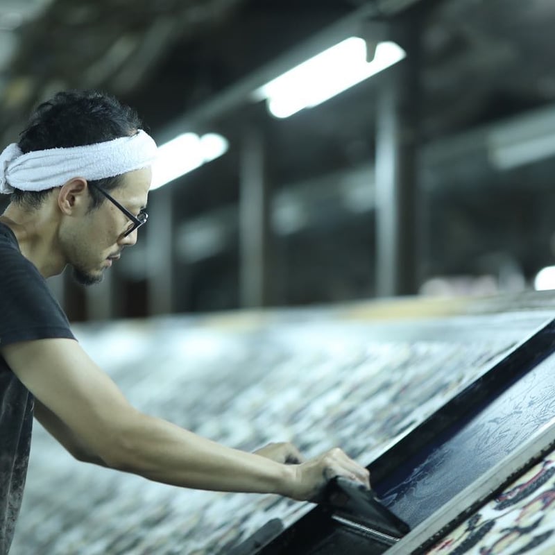 伊賀くみひもアロハシャツ 猫忍者（紺・半袖）/IGA KUMIHIMO ALOHA-SH