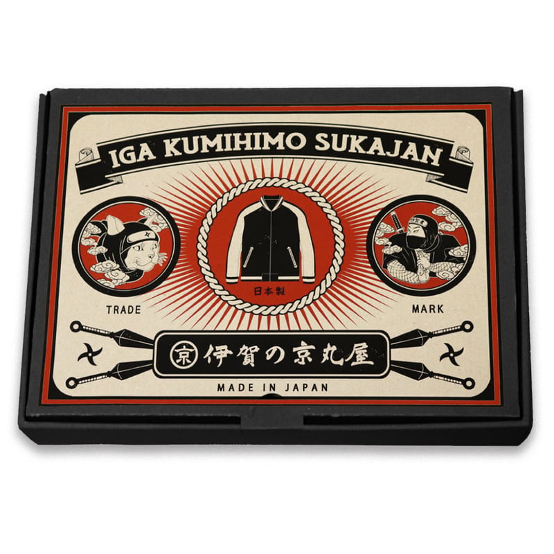 伊賀くみひも 梟スカジャン/IGAKUMIHIMO OWL SUKAJAN(BLK×NAV)