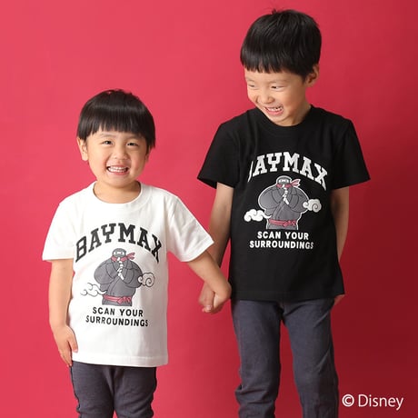 BAYMAX キッズTシャツ/BAYMAX Kids T-Shirts(BLACK）