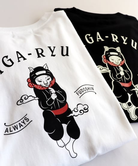 猫忍者 忍法Tシャツ/NEKONINJA T-shirts(BLACK)