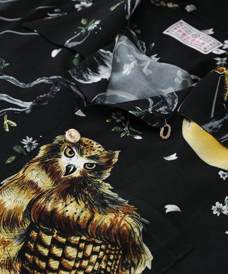 伊賀くみひもアロハシャツ 梟（半袖）/IGA KUMIHIMO ALOHA-SH OWL（SHORT SLEEVE）