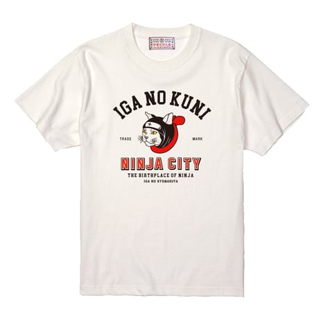 猫忍者Tシャツ/CAT NINJA T-shirts(WHITE)