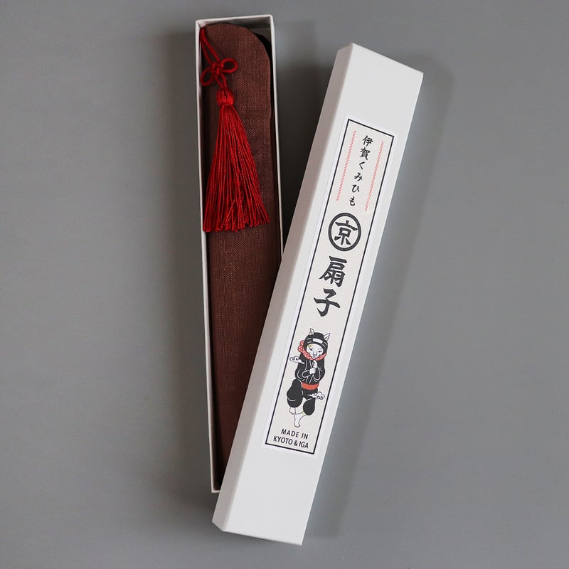 再入荷】伊賀くみひも京扇子 猫忍者/IGA KUMIHIMO KYOSENSU
