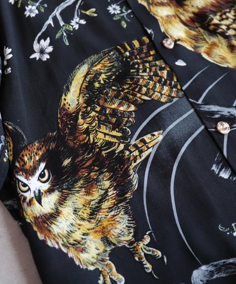 伊賀くみひもアロハシャツ 梟（半袖）/IGA KUMIHIMO ALOHA-SH OWL（SHORT SLEEVE）