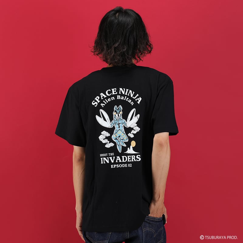 再入荷なし】宇宙船×バルタン星人Tシャツ/ALIEN BALTAN T-shirts(BLA