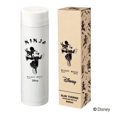 MICKEY スリムサーモボトル 300ml/ MICKEY Slim Thermo Bottle(WHITE)
