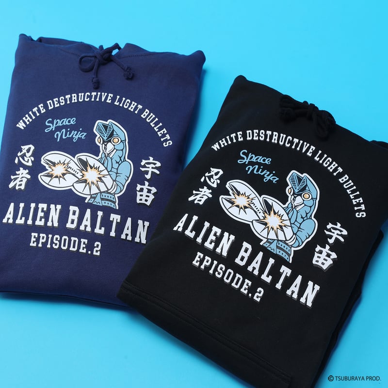 バルタン星人パーカー2025/ALIEN BALTAN Hoodie(BLACK） | 伊賀の