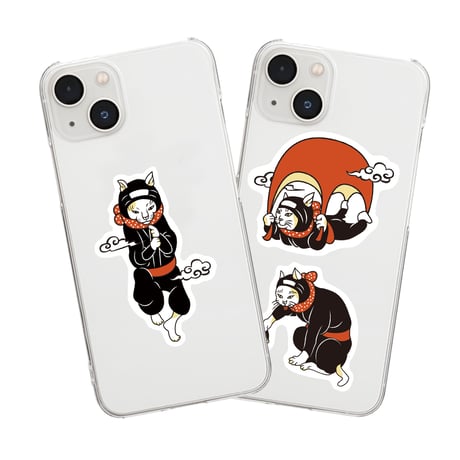 猫忍者ステッカーセット(小)/CAT NINJA Sticker×3(small)