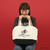 MICKEYキャンバスバッグ/MICKEY Canvas Bag(NA×BK)