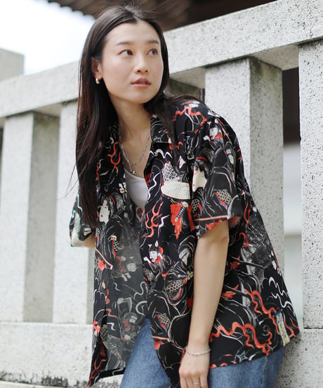伊賀くみひもアロハシャツ 忍者（半袖）/IGA KUMIHIMO ALOHA-SH NINJA（SHORT SLEEVE）