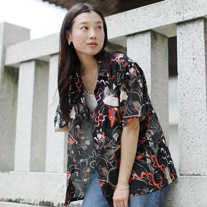 伊賀くみひもアロハシャツ 忍者（半袖）/IGA KUMIHIMO ALOHA-SH NINJA