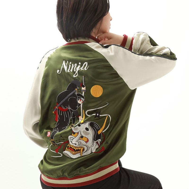 伊賀くみひも 忍者スカジャン/IGAKUMIHIMO NINJA SUKAJAN(GR×BE) 伊賀くみひも 忍者スカジャン/IGAKUMIHIMO NINJA SUKAJAN(GR×BE)