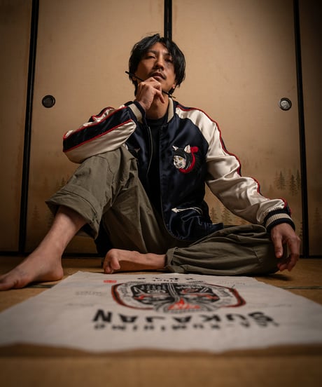【NEW】伊賀くみひもスカジャンTシャツ/ Sukajan T-shirts(BLACK)