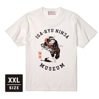 伊賀流忍者博物館×猫忍者Tシャツ/ Ninja Museum×Ninja Cat T-shirts(White)