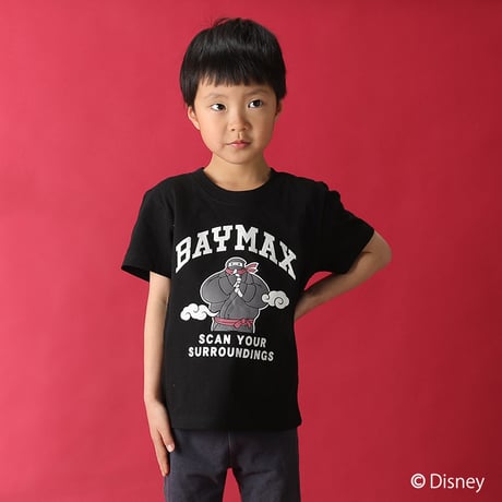 BAYMAX キッズTシャツ/BAYMAX Kids T-Shirts(BLACK）