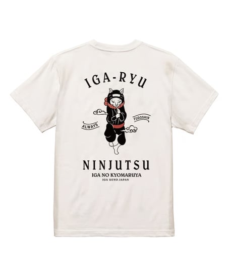 猫忍者 忍法Tシャツ/NEKONINJA T-shirts(WHITE)