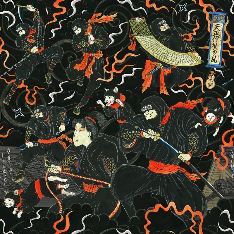 伊賀くみひもアロハシャツ 忍者（半袖）/IGA KUMIHIMO ALOHA-SH NINJA