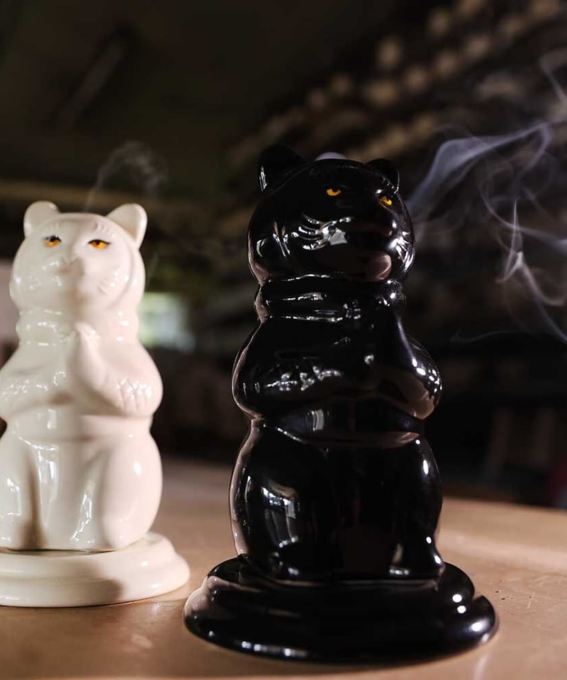 猫忍者香炉/NEKO NINJA INCENSE CHAMBER（WHITE） | 伊賀の京丸
