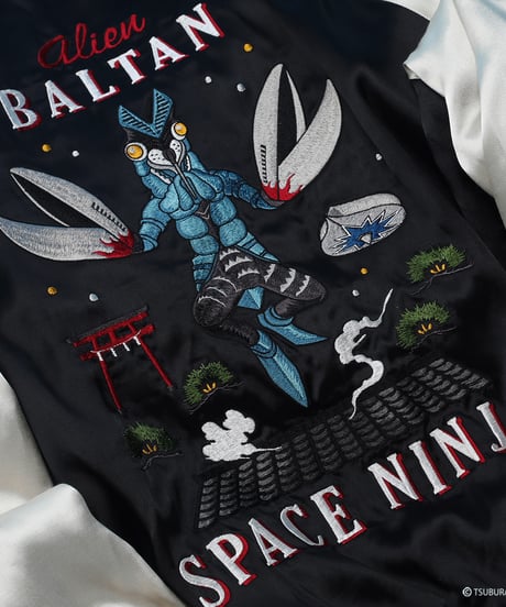 【再入荷無し】伊賀くみひもバルタン星人スカジャン/IGAKUMIHIMO ALIEN BALTAN SUKAJAN(BK×BE)