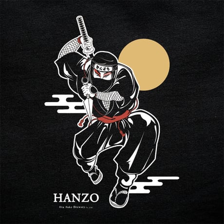大田酒造 半蔵 Tシャツ/HANZO T-shirts(BLACK)
