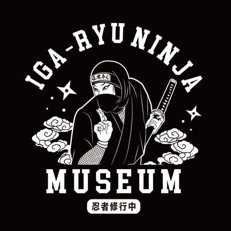 伊賀流忍者博物館×忍者キッズＴシャツ/NINJA KIDS T-shirts(BLACK)