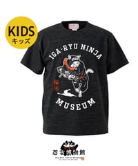 猫忍者キッズＴシャツ/NEKONINJA KIDS T-shirts(H.BLACK)