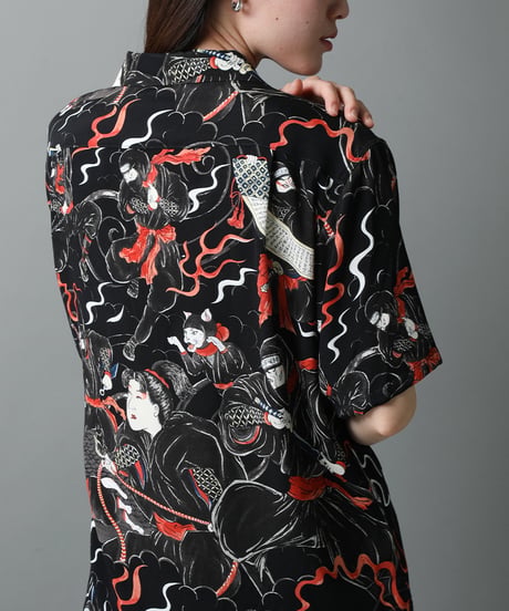 伊賀くみひもアロハシャツ 忍者（半袖）/IGA KUMIHIMO ALOHA-SH NINJA（SHORT SLEEVE）