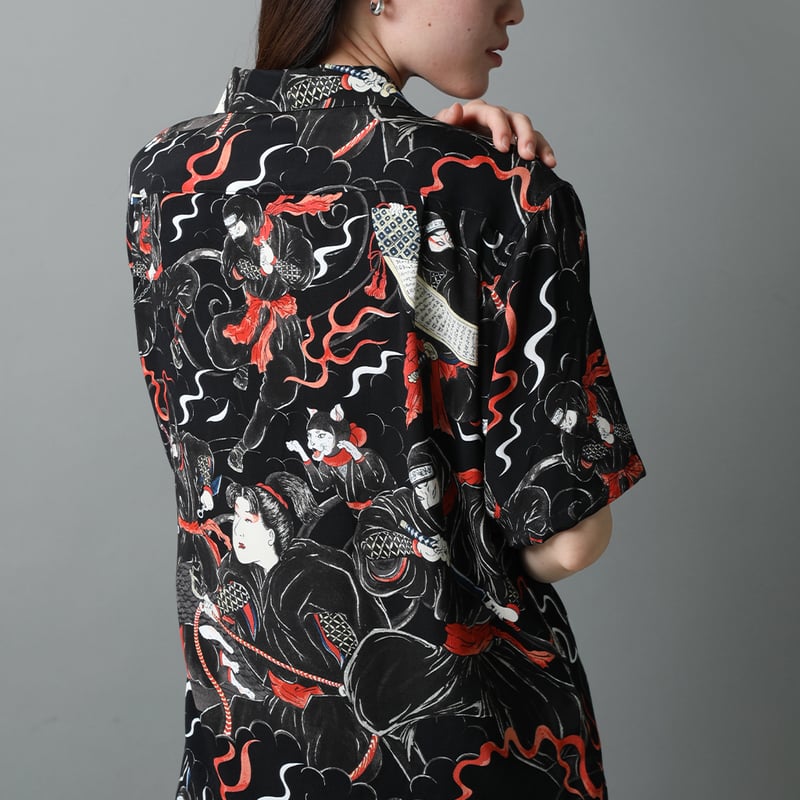 伊賀くみひもアロハシャツ 忍者（半袖）/IGA KUMIHIMO ALOHA-SH NINJA