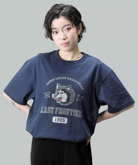 【NEW】狼ベビーウェイトTシャツ/ Wolf heavy weight T-shirts(NAVY)