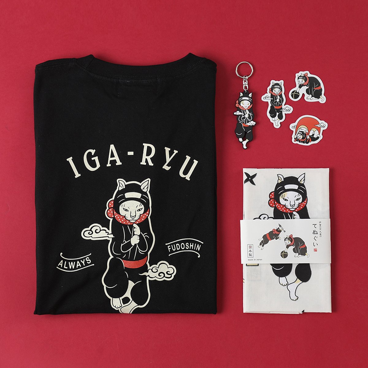 猫忍者 ラバーキーホルダー/NEKONINJA Rubber key chain | 伊賀の京