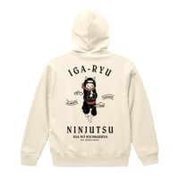 【再入荷無し】猫忍者ジップパーカー/NEKONINJA Zip Hoodie(NATURAL）