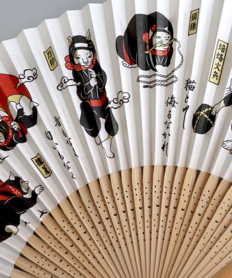【再入荷無し】伊賀くみひも京扇子 猫忍者/IGA KUMIHIMO KYOSENSU NEKONINJA