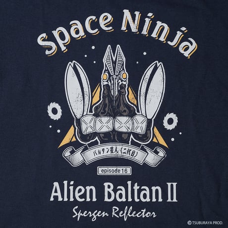 【再入荷なし】バルタン星人（二代目）Tシャツ/ALIEN BALTAN T-shirts(NAVY）