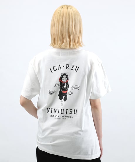 猫忍者 忍法Tシャツ/NEKONINJA T-shirts(WHITE)