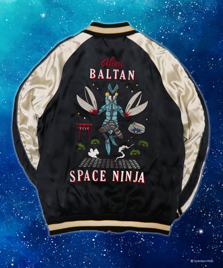 【再入荷無し】伊賀くみひもバルタン星人スカジャン/IGAKUMIHIMO ALIEN BALTAN SUKAJAN(BK×BE)