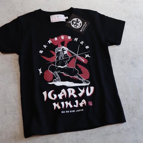 伊賀流忍者キッズTシャツ/IGARYU NINJA KIDS T-shirts(BLACK)