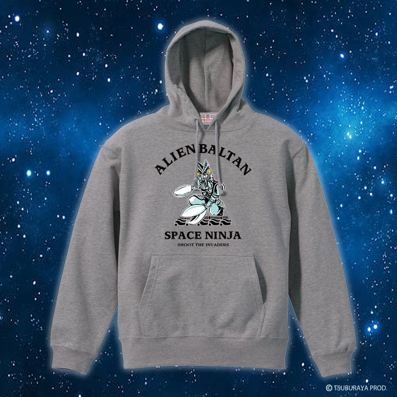 バルタン星人パーカー/ALIEN BALTAN Hoodie(GRAY）