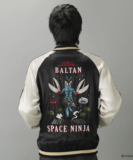 【再入荷無し】伊賀くみひもバルタン星人スカジャン/IGAKUMIHIMO ALIEN BALTAN SUKAJAN(BK×BE)