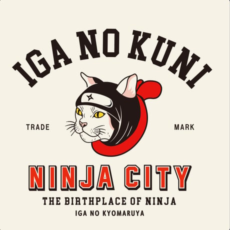 猫忍者パーカー/CAT NINJA Hoodie(NATURAL）