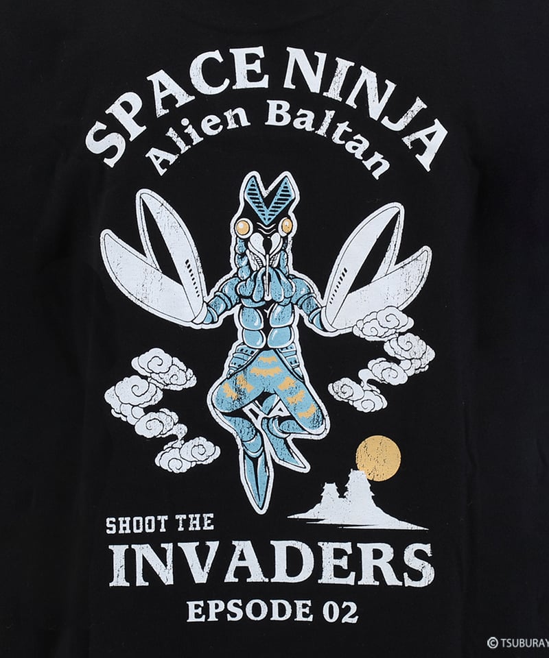 ★90s Vintage ALIEN BALTAN バルタン星人 Tシャツ 再入荷なし】宇宙船×バルタン星人Tシャツ/ALIEN BALTAN T-shirts(BLA