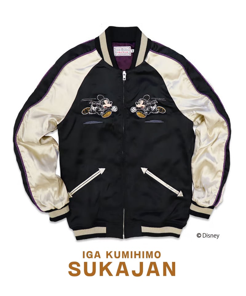 再入荷無し】伊賀くみひも MICKEYスカジャン/IGAKUMIHIMO MICKEY SU