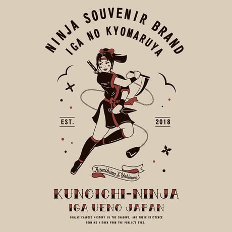 くのいちTシャツ/KUNOICHI T-shirts(SAND BEIGE)