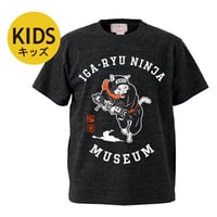猫忍者キッズＴシャツ/NEKONINJA KIDS T-shirts(H.BLACK)